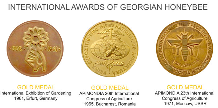 3 gold medal awards to caucasian georgian honeybee
